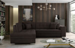 Kairinė kampinė sofa Pieretta, tamsiai ruda