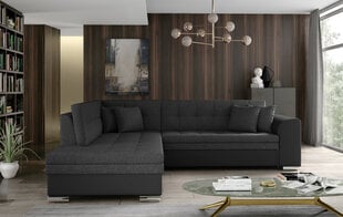 Kairinė kampinė sofa Pieretta, tamsiai pilka kaina ir informacija | Minkšti kampai | pigu.lt