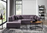 Kairinė kampinė sofa Pieretta, violetinė