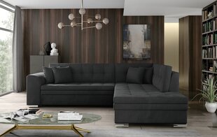 Dešininė kampinė sofa Pieretta, tamsiai pilka kaina ir informacija | Minkšti kampai | pigu.lt