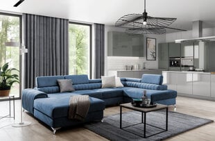 Мягкий уголок Lacante, синий цена и информация | Угловые диваны | pigu.lt