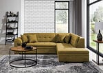 Dešininė kampinė sofa Pieretta, geltona