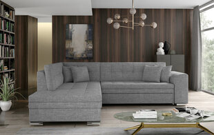 Kairinė kampinė sofa Pieretta, šviesiai pilka kaina ir informacija | Minkšti kampai | pigu.lt