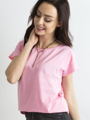 Marškinėliai moterims Basic Feel Good 2016101810668, rožiniai kaina ir informacija | Marškinėliai moterims | pigu.lt