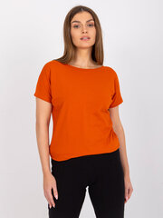 Marškinėliai moterims Basic Feel Good, oranžiniai цена и информация | Женские футболки | pigu.lt
