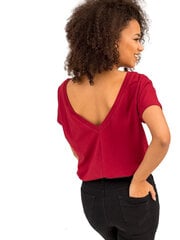 Marškinėliai moterims Basic Feel Good 2016101850237, raudoni цена и информация | Женские футболки | pigu.lt