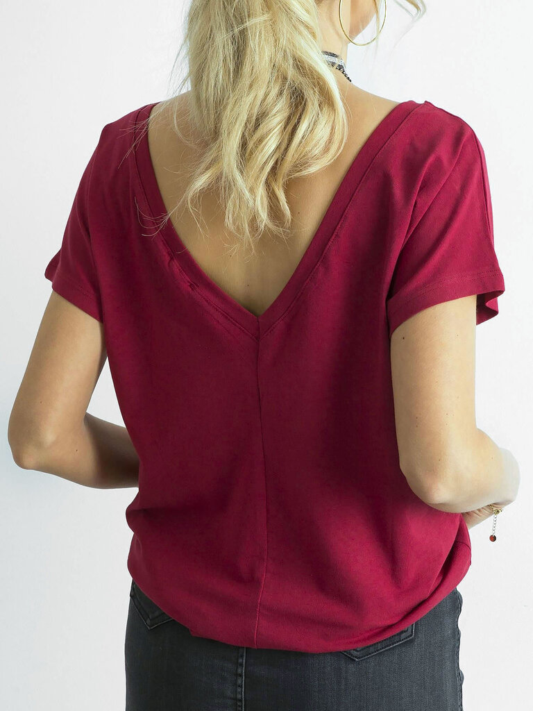 Marškinėliai moterims Basic Feel Good 2016101850237, raudoni цена и информация | Marškinėliai moterims | pigu.lt