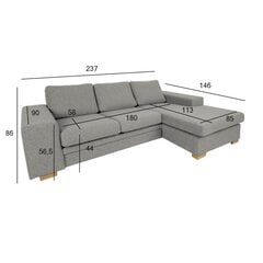 Corner sofa DAGMAR beige цена и информация | Угловые диваны | pigu.lt