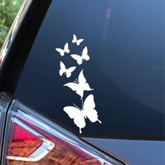 Vinilinis automobilio lango lipdukas Flying Butterflies, 1 vnt. kaina ir informacija | Auto reikmenys | pigu.lt