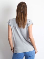 Marškinėliai moterims Basic Feel Good, pilki kaina ir informacija | Marškinėliai moterims | pigu.lt