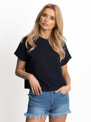 Marškinėliai moterims Basic Feel Good, mėlyni цена и информация | Женские футболки | pigu.lt