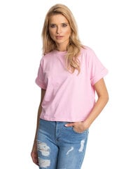 Marškinėliai moterims Bsic Feel Good 2016102182580, rožiniai цена и информация | Женские футболки | pigu.lt