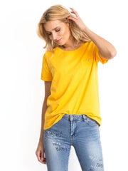 Marškinėliai moterims Basic Feel Good 2016102217046, geltoni kaina ir informacija | Marškinėliai moterims | pigu.lt