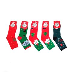 Комплект рождественских мужских носков Pesail, 5 пар цена и информация | Мужские носки | pigu.lt