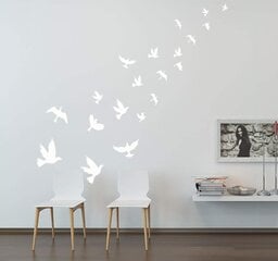 Виниловая наклейка на стену Белые летящие птицы Декор интерьера - 25 х 20 см цена и информация | Интерьерные наклейки | pigu.lt