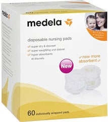 Одноразовые  грудные прокладки Medela, 60 шт., 008.0374 цена и информация | Medela Товары для детей и младенцев | pigu.lt