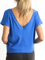 Marškinėliai moterims Basic Feel Good, mėlyni цена и информация | Футболка женская | pigu.lt