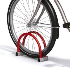 Aliuminio stovas vienam dviračiui, raudonas kaina ir informacija | Kiti dviračių priedai ir aksesuarai | pigu.lt
