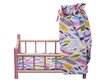 Medinė lovytė lėlei su baldakimu ir pataliukais 8238 kaina ir informacija | Žaislai mergaitėms | pigu.lt