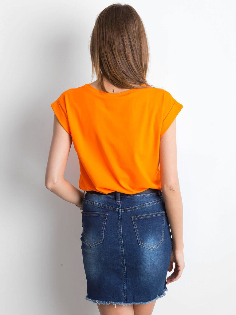 Marškinėliai moterims Basic Feel Good 2016102135203, oranžiniai цена и информация | Marškinėliai moterims | pigu.lt