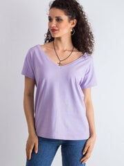 Marškinėliai moterims Basic Feel Good 2016102117575, violetiniai цена и информация | Женские футболки | pigu.lt