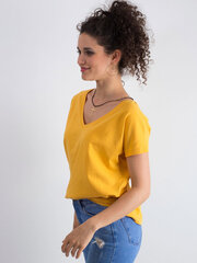 Marškinėliai moterims Basic Feel Good, oranžiniai kaina ir informacija | Marškinėliai moterims | pigu.lt