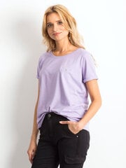 Marškinėliai moterims Basic Feel Good, violetiniai цена и информация | Футболка Мы здесь | pigu.lt