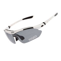 Dviratininkų fotochrominiai akiniai Rockbros 10142, balti kaina ir informacija | Sportiniai akiniai | pigu.lt