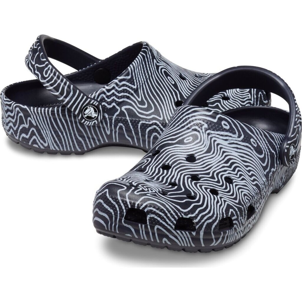 Guminės klumpės vyrams Crocs™ Classic Topographic Clog 232360 kaina ir informacija | Vyriškos šlepetės, basutės | pigu.lt