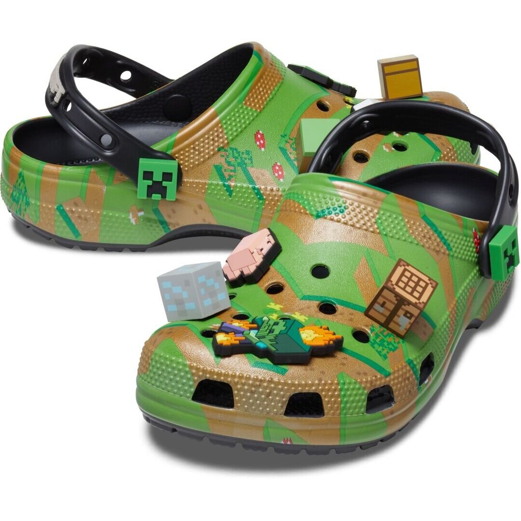 Guminės klumpės vyrams Crocs™ Minecraft Elevated Clog 233327 kaina ir informacija | Vyriškos šlepetės, basutės | pigu.lt