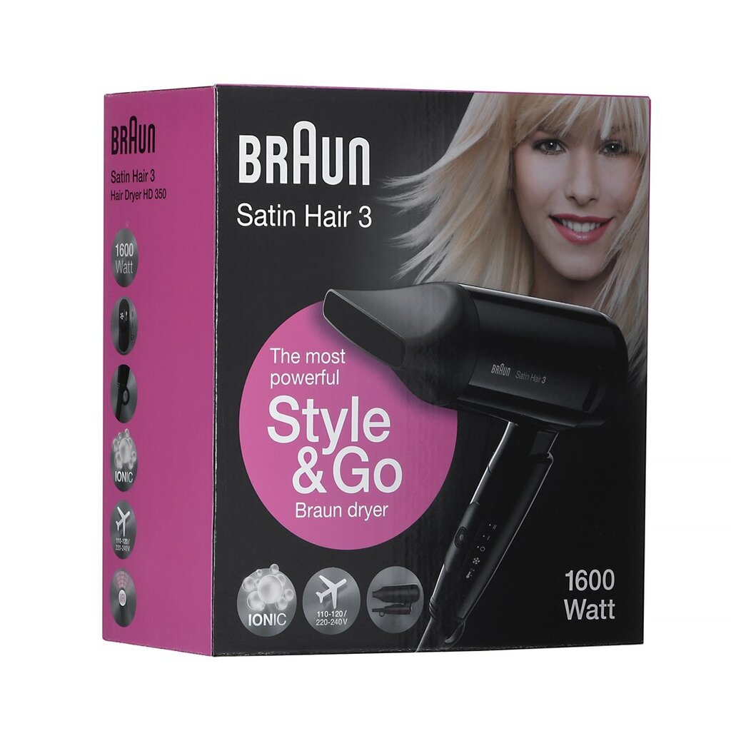 Braun Satin Hair 3 kaina ir informacija | Plaukų džiovintuvai | pigu.lt