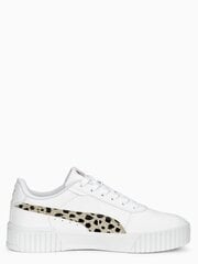 Puma sportiniai batai mergaitėms Carina 2.0 Animal Jr 234237833, balti kaina ir informacija | Sportiniai batai vaikams | pigu.lt