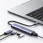 Adapteris Ugreen HUB 5in1 CM475 USB C - 3x USB 3.0 / HDMI / RJ45 kaina ir informacija | Adapteriai, USB šakotuvai | pigu.lt