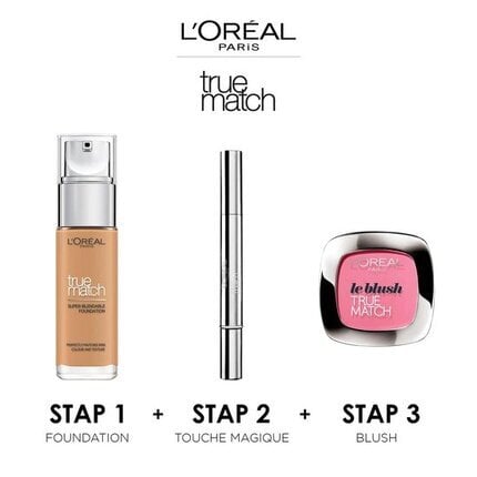 Makiažo pagrindas L'Oreal Paris True Match Super Blendable, 3D3W Golden Beige, 30 ml kaina ir informacija | Makiažo pagrindai, pudros | pigu.lt