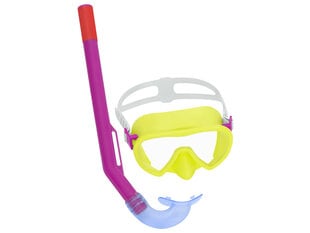 Nardymo rinkinys Bestway Crusader Essential Snorkel, geltonas kaina ir informacija | Nardymo įranga | pigu.lt