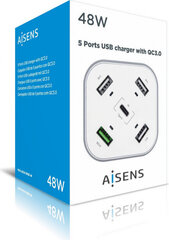 USB-зарядное Aisens Белый 48W цена и информация | Зарядные устройства для телефонов | pigu.lt