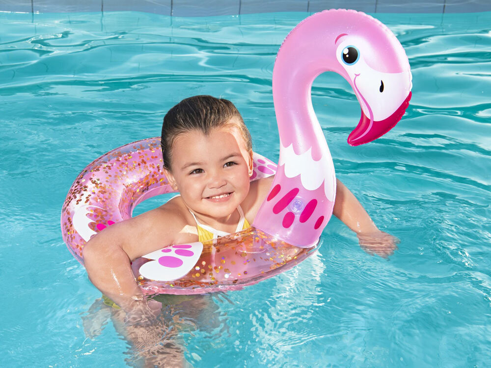 Plaukimo ratas Flamingas, 61 cm kaina ir informacija | Pripučiamos ir paplūdimio prekės | pigu.lt