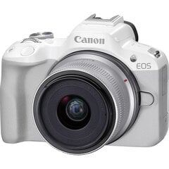 Canon EOS R50 WH + RF-S 18-45mm F4.5-6.3 IS STM (SIP) kaina ir informacija | Skaitmeniniai fotoaparatai | pigu.lt