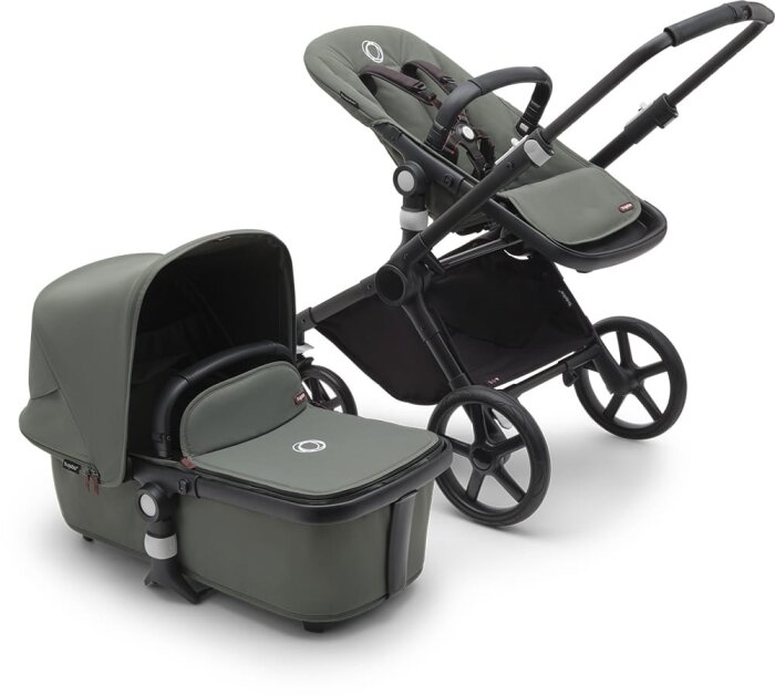 Bugaboo Fox Cub universalus vežimėlis, Black/Forest Green-Forest Green цена и информация | Vežimėliai | pigu.lt