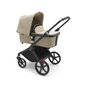 Bugaboo Fox Cub universalus vežimėlis, Black/Desert Beige-Desert Beige kaina ir informacija | Vežimėliai | pigu.lt