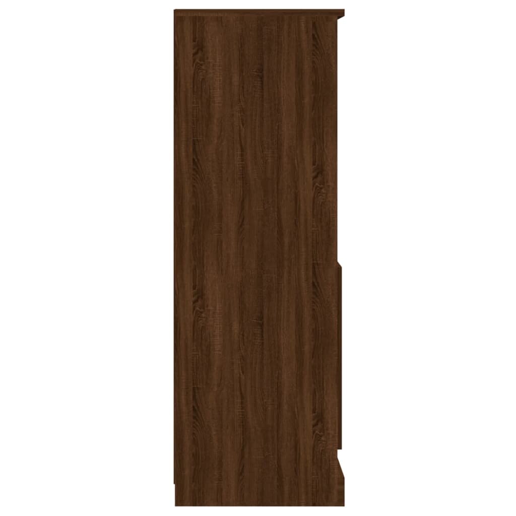 vidaXL Komoda, ruda ąžuolo, 60x35,5x103,5cm, apdirbta mediena цена и информация | Svetainės spintelės | pigu.lt