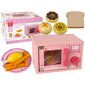 Žaislinė mikrobangų krosnelė su priedais, rožinė цена и информация | Žaislai mergaitėms | pigu.lt