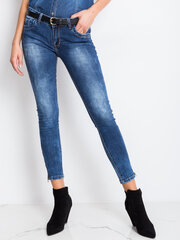 Женские ярко-синие джинсовые брюки из денима цена и информация | Джинсы для женщин | pigu.lt