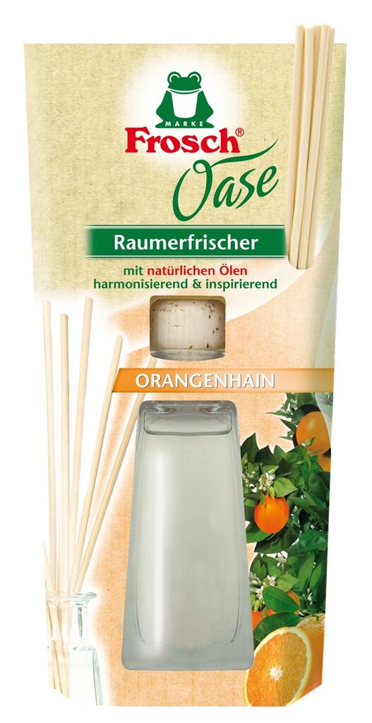 Namų kvapas su lazdelėmis Frosch Oase Air Freshener Orangenhain, 90 ml цена и информация | Namų kvapai | pigu.lt