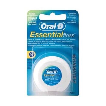 Нить зубная Oral-B Essential Floss, 50 м цена и информация | Зубные щетки, пасты | pigu.lt