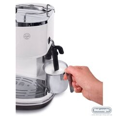 Delonghi Vintage Coffee maker  ECO311.W ICONA Pump pressure 15 bar, 1100 W, White цена и информация | Кофемашины | pigu.lt