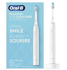 ORAL B Pulsonic Slim Clean 2000 kaina ir informacija | Elektriniai dantų šepetėliai | pigu.lt