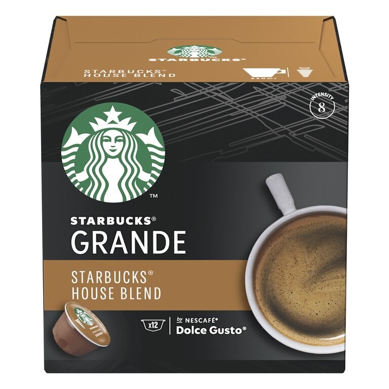 Starbucks Dolce Gusto HouseBlend Grande kavos pupelės, 3 x 12 vnt. цена и информация | Kava, kakava | pigu.lt