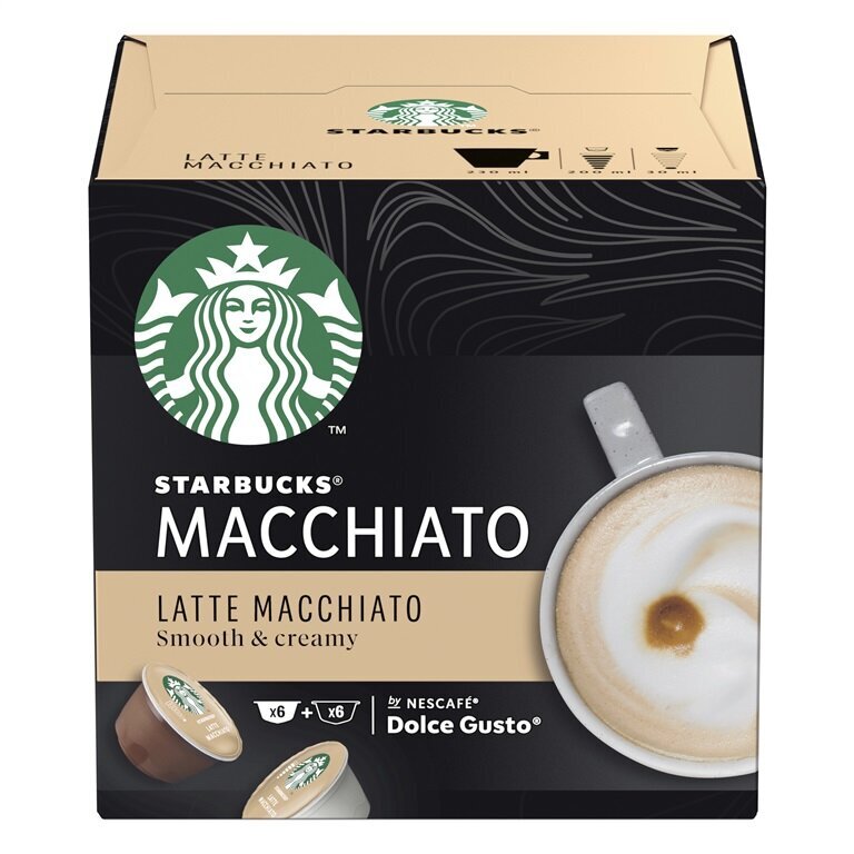 Starbucks Dolce Gusto Latte Macchiato kavos pupelės, 3 x 12 vnt. kaina ir informacija | Kava, kakava | pigu.lt