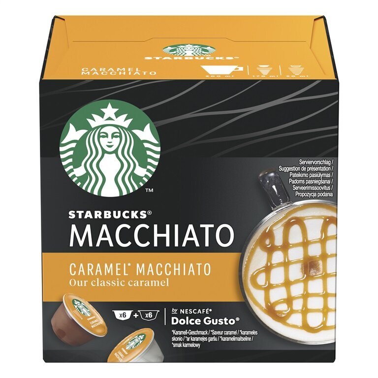 Starbucks Dolce Gusto Caramel Macchia kavos pupelės, 3 x 12 vnt. цена и информация | Kava, kakava | pigu.lt